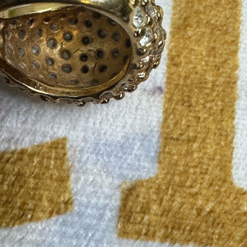 Vintage Pave Dome Ring 18KHGE - Picture 5 of 10